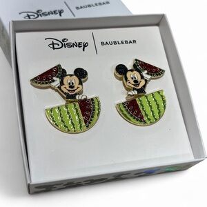 BaubleBar Disney Watermelon Mickey Mouse Summer Dangle Earrings NWT